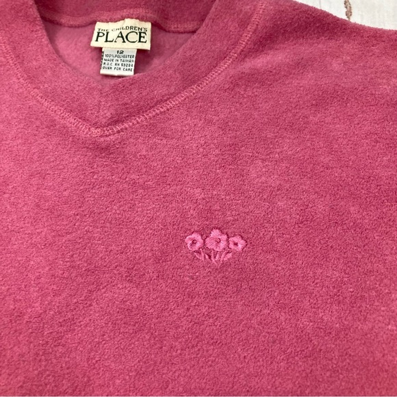 Children’s Place Sweater V-Neck Baby Pink Sz 12 - Picture 4 of 11